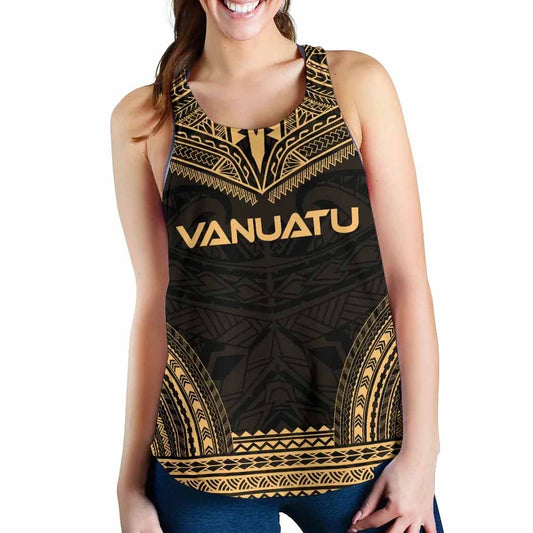 Vanuatu Women Racerback Tank - Polynesian Chief Gold Version