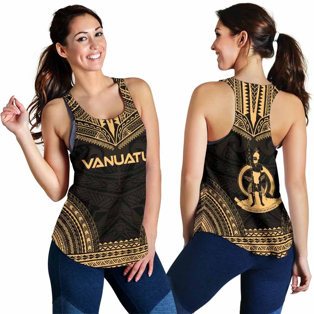 Vanuatu Women Racerback Tank - Polynesian Chief Gold Version