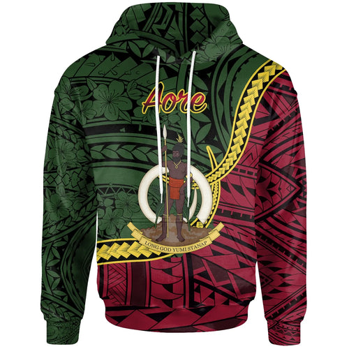 Vanuatu Hoodie -'ore Seal Of Vanuatu Polynesian Patterns
