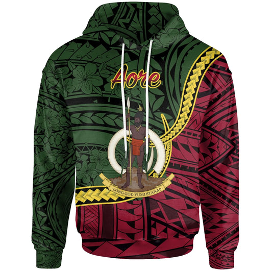 Vanuatu Hoodie -'ore Seal Of Vanuatu Polynesian Patterns