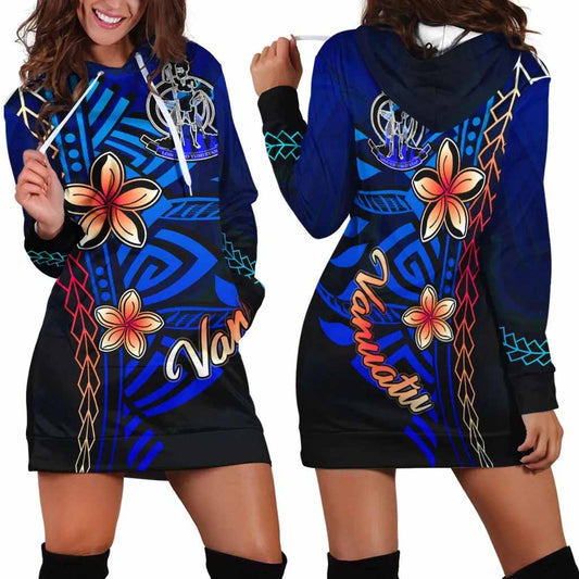 Vanuatu Hoodie Dress - Vintage Tribal Mountain