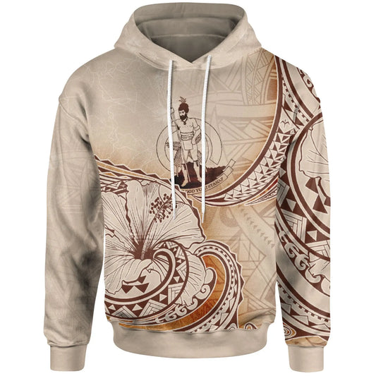 Vanuatu Hoodie - Hibiscus Flowers Vintage Style