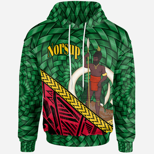 Vanuatu Hoodie - Norsup Polynesian Patterns With Bamboo