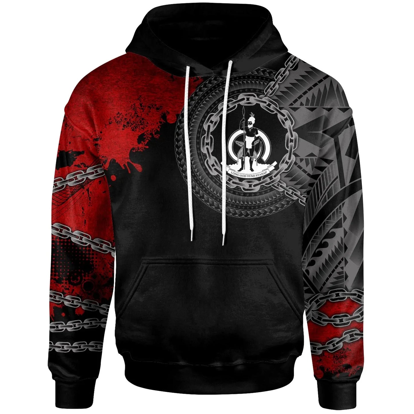 Vanuatu Hoodie - Polynesian Chain Style