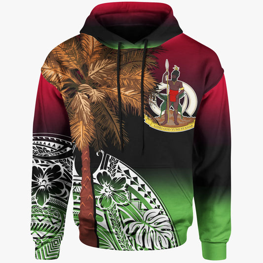 Vanuatu Hoodie Polynesian Palm Tree Flag