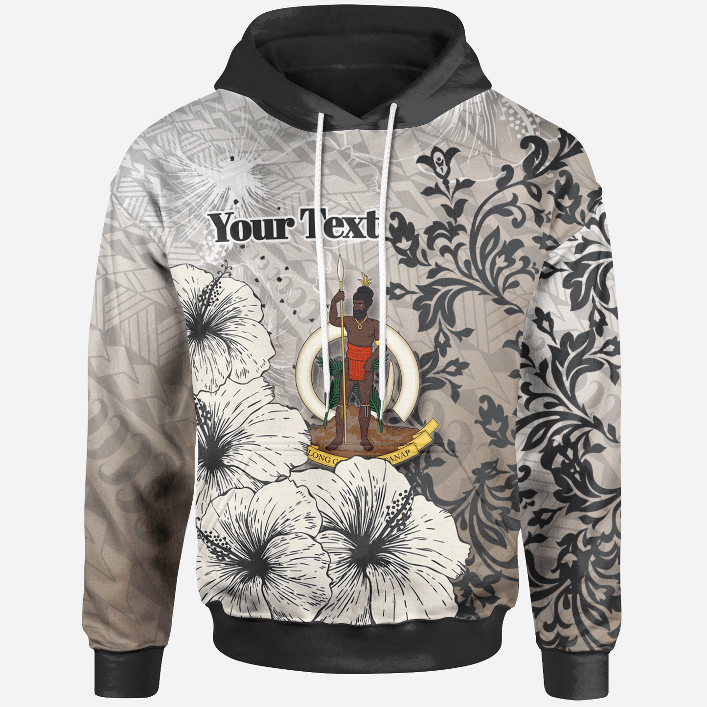 Vanuatu Hoodie - Custom Personalised Vintage Luxury Floral Style