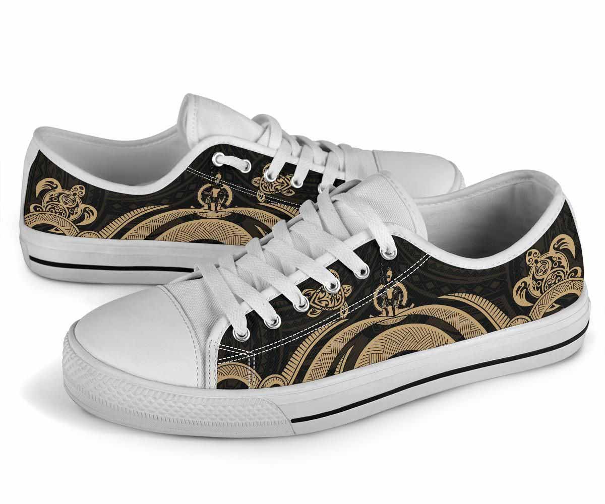 Vanuatu Low Top Canvas Shoes - Gold Tentacle Turtle