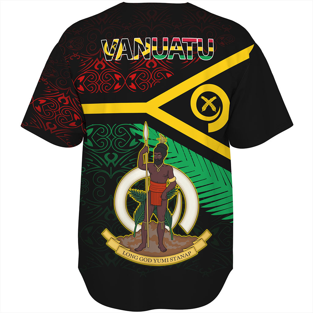 Vanuatu Baseball Shirt Melanesia Tribal Pattern