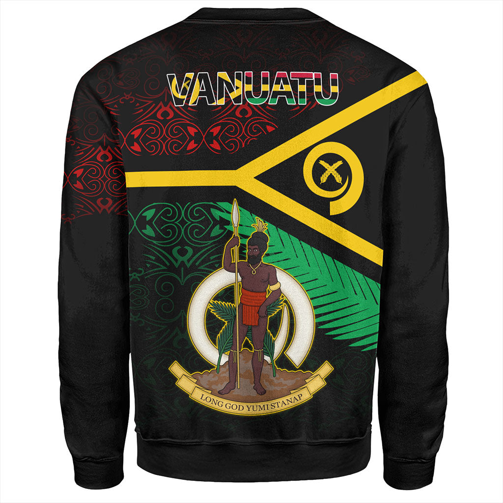 Vanuatu Sweatshirt Melanesia Tribal Pattern