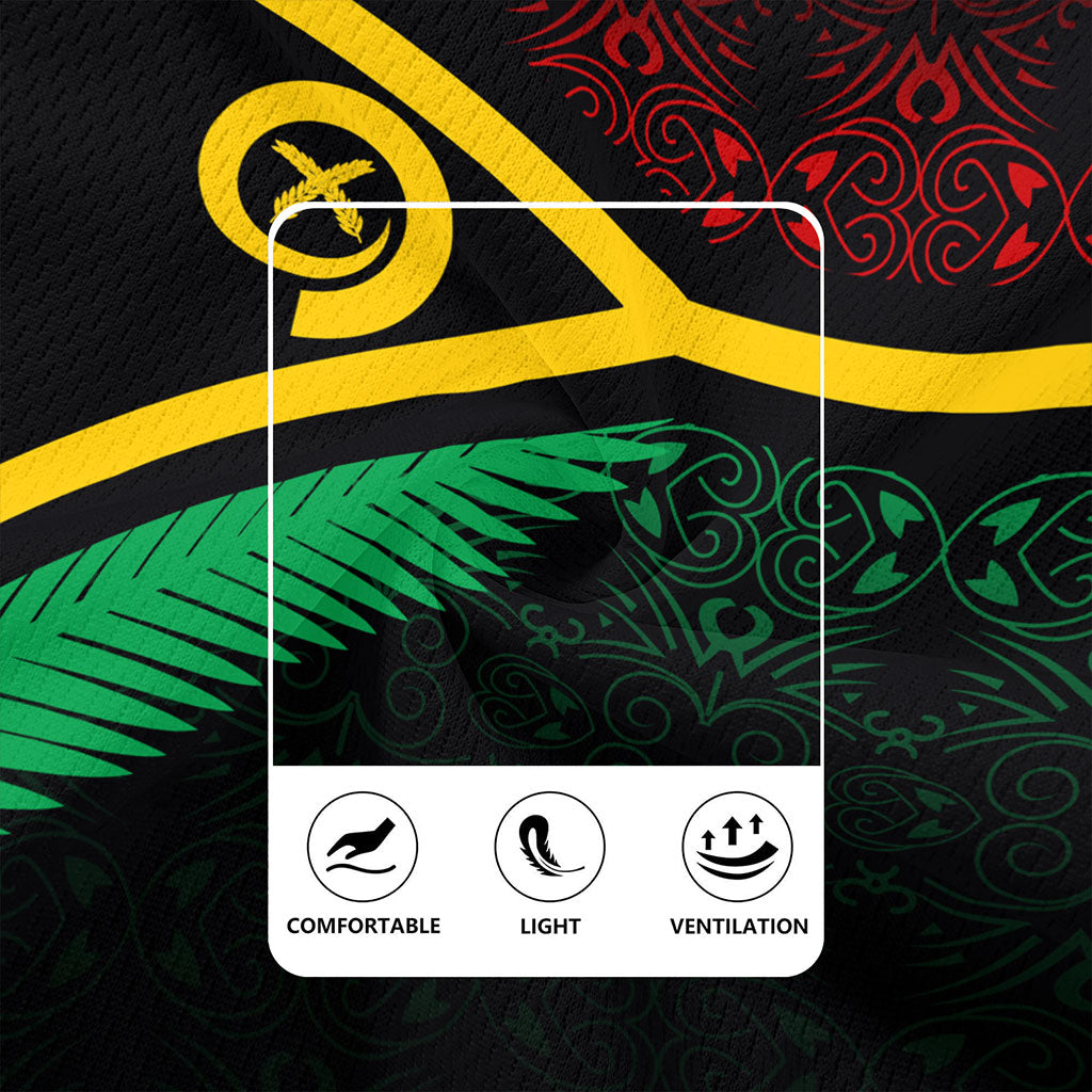 Vanuatu Rugby Jersey Melanesia Tribal Pattern