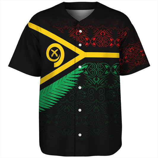 Vanuatu Baseball Shirt Melanesia Tribal Pattern