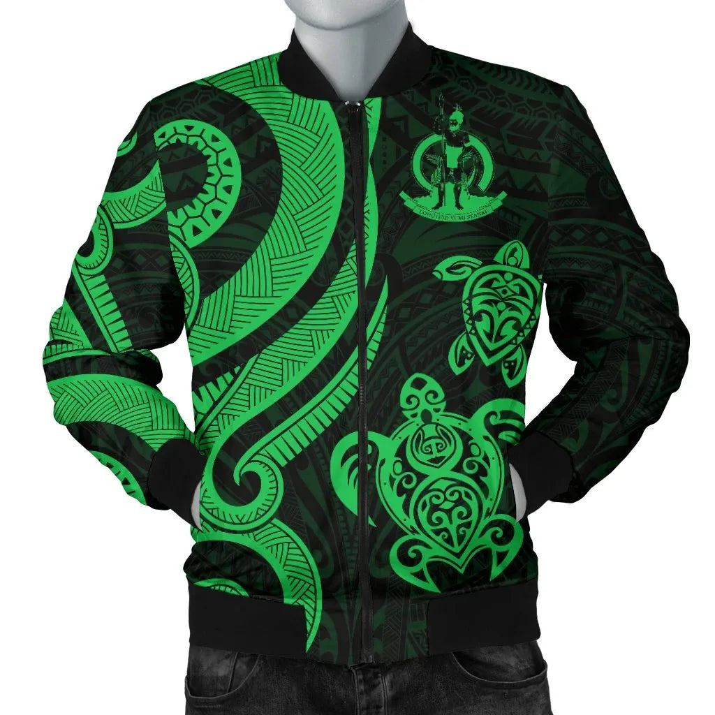 Vanuatu Bomber Jacket - Green Tentacle Turtle