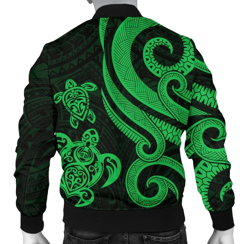 Vanuatu Bomber Jacket - Green Tentacle Turtle