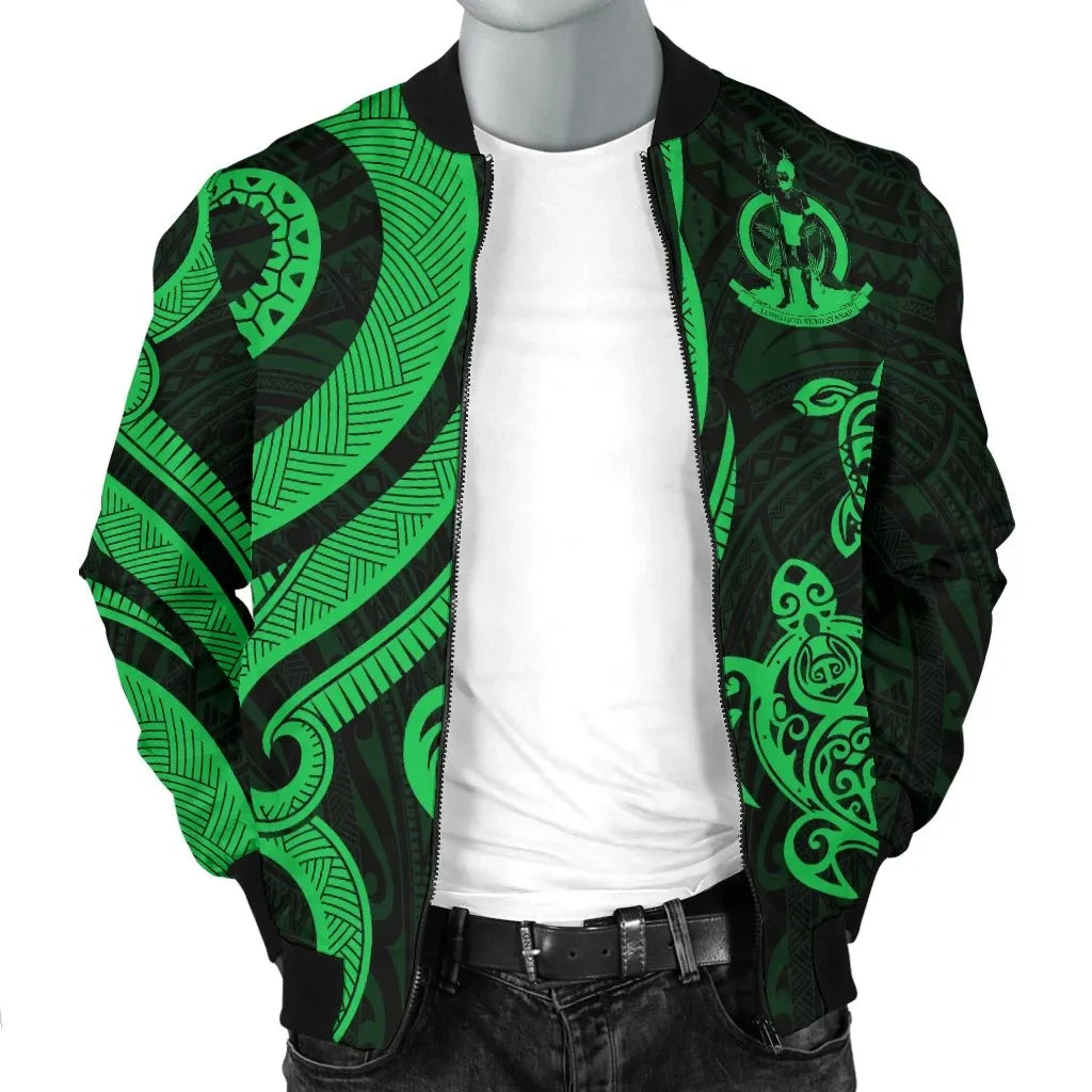 Vanuatu Bomber Jacket - Green Tentacle Turtle