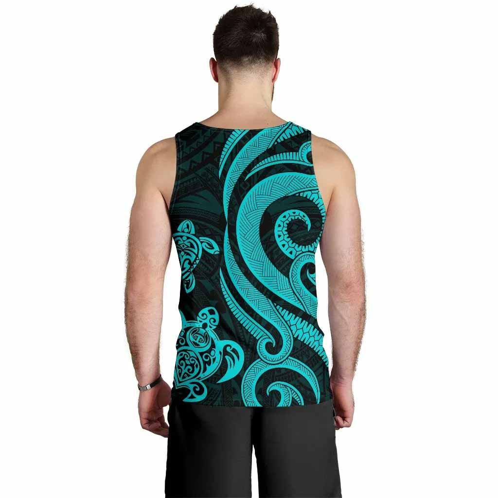 Vanuatu Men Tank Top - Turquoise Tentacle Turtle