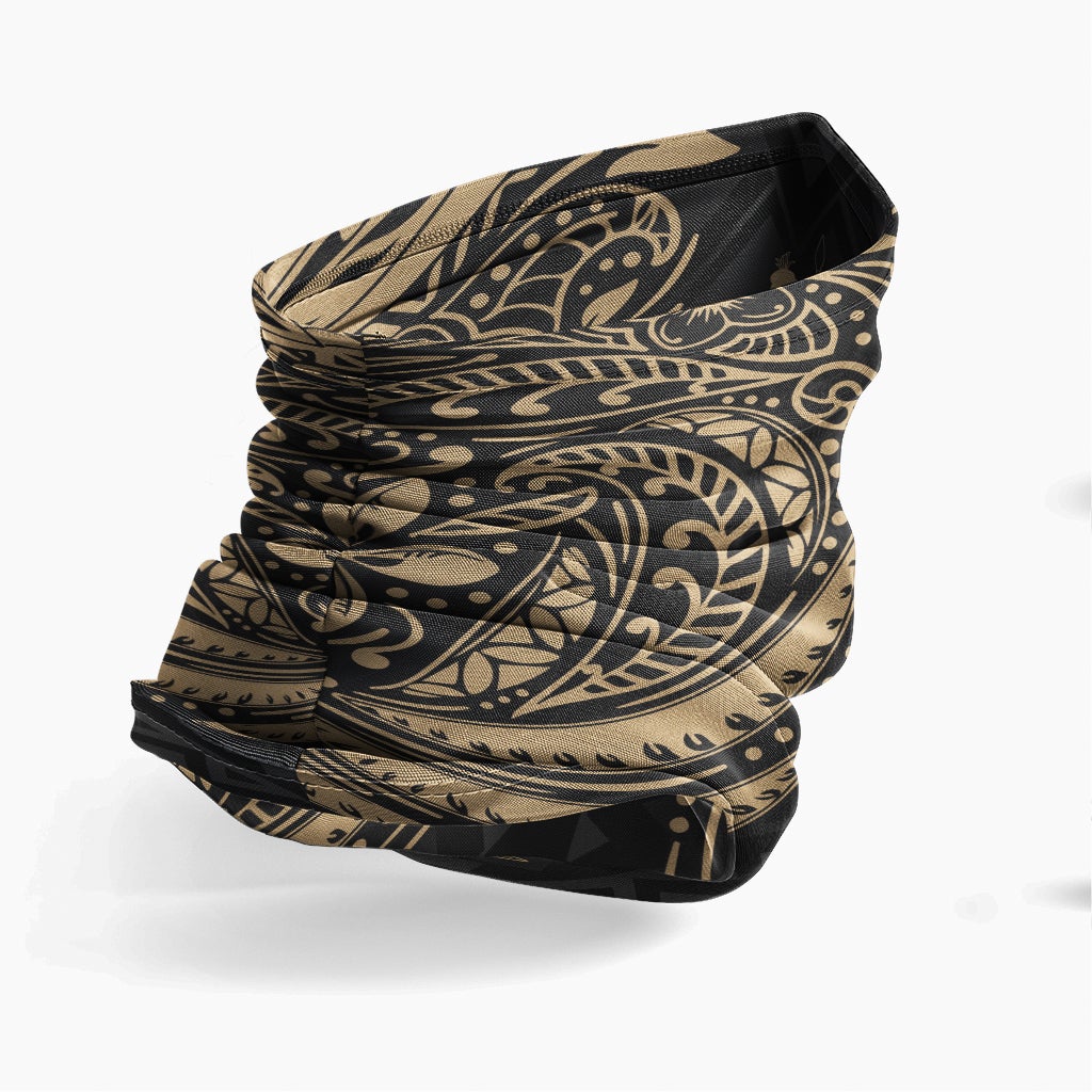 Vanuatu Neck Gaiter - Floral Tattoo Gold