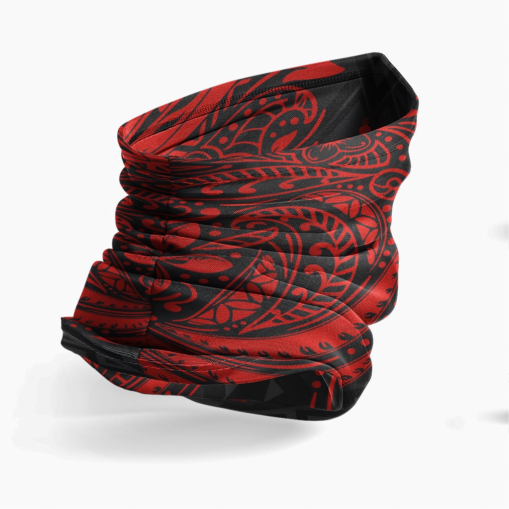 Vanuatu Neck Gaiter - Floral Tattoo Red