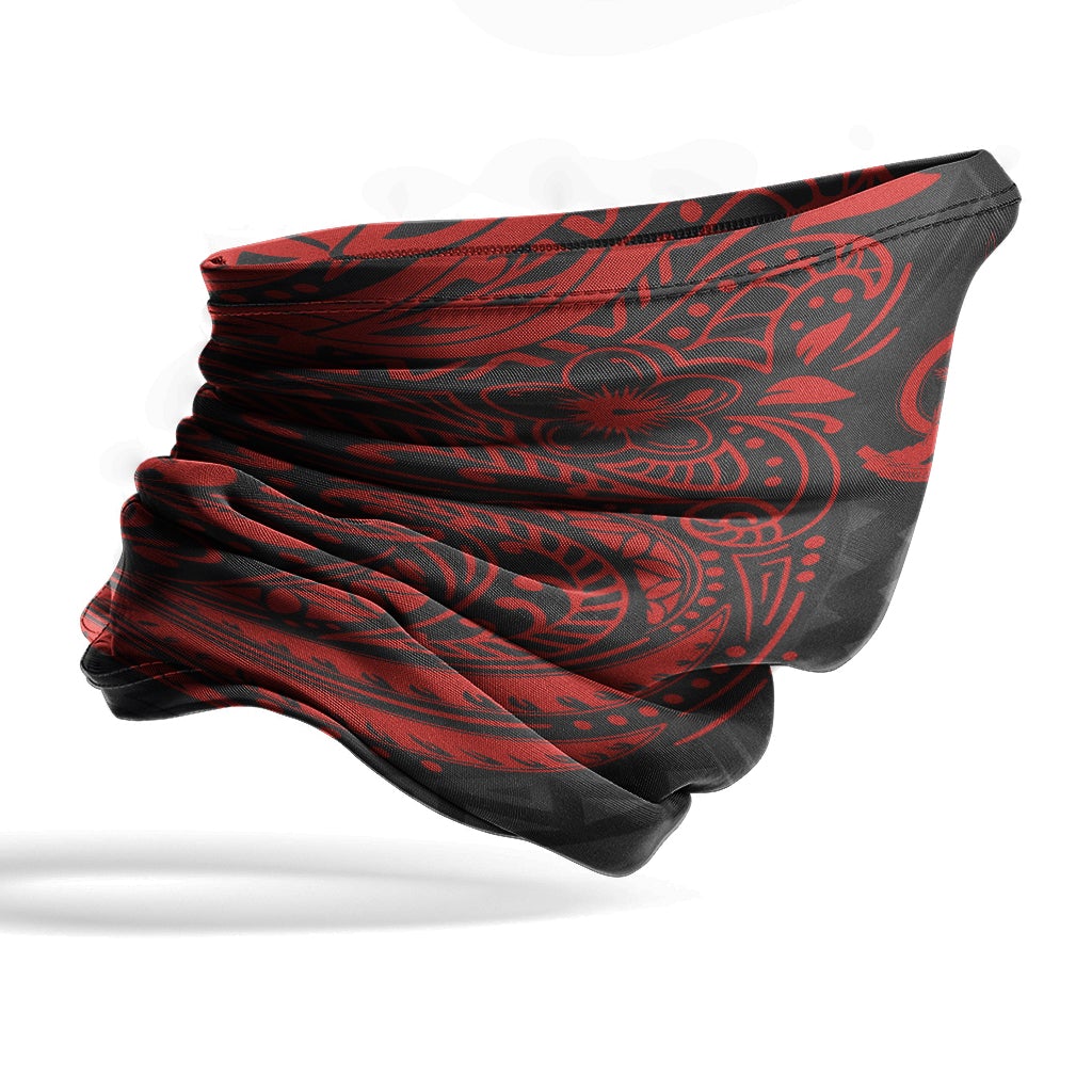 Vanuatu Neck Gaiter - Floral Tattoo Red