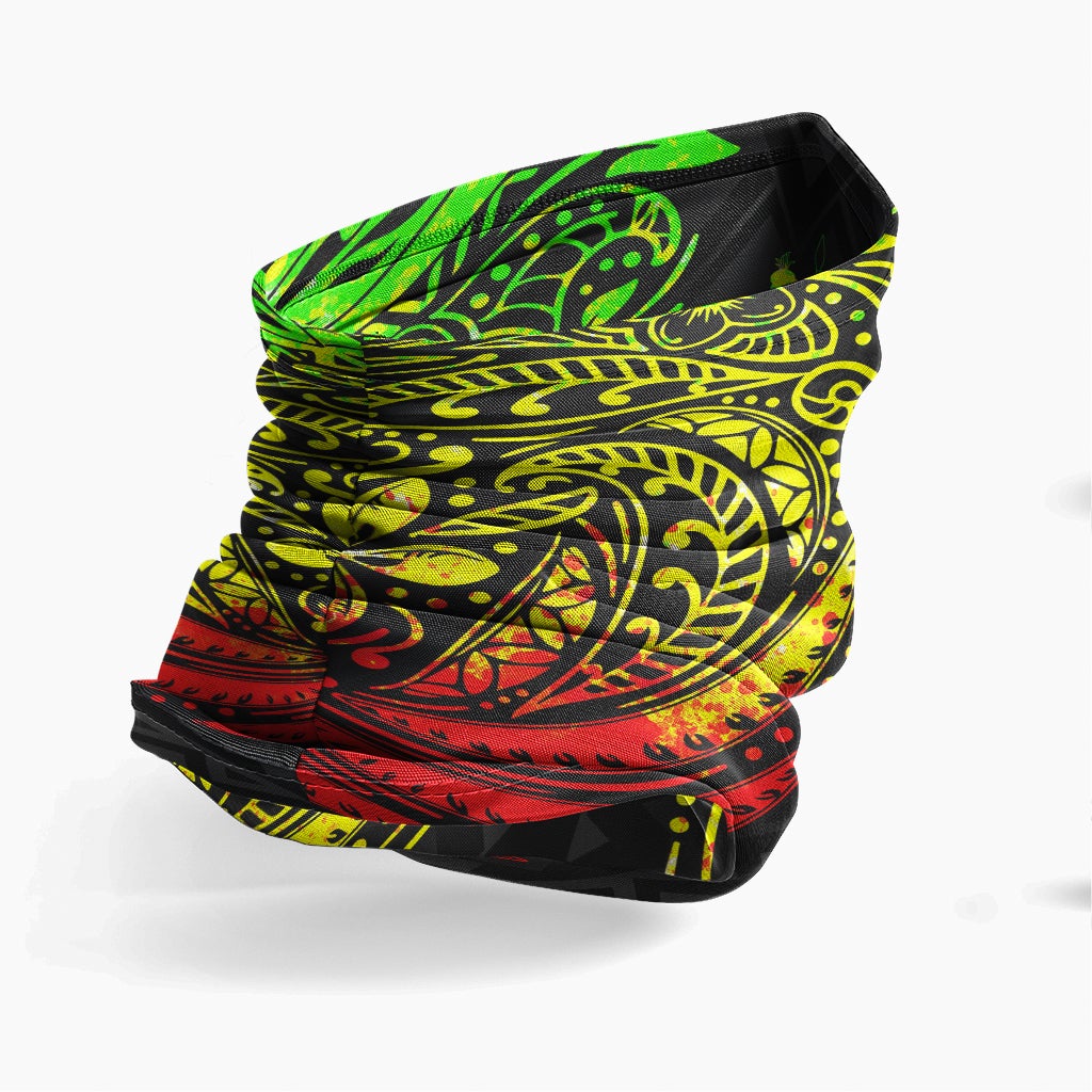 Vanuatu Neck Gaiter - Floral Tattoo Reggae