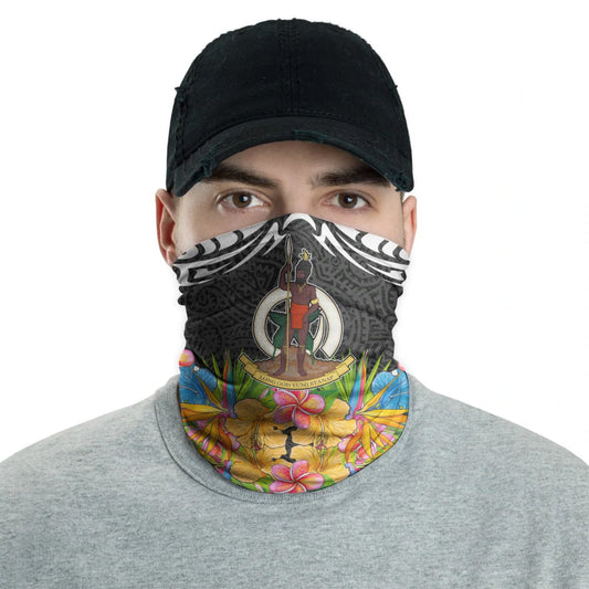 Vanuatu Neck Gaiter - Tribal Floral Pattern