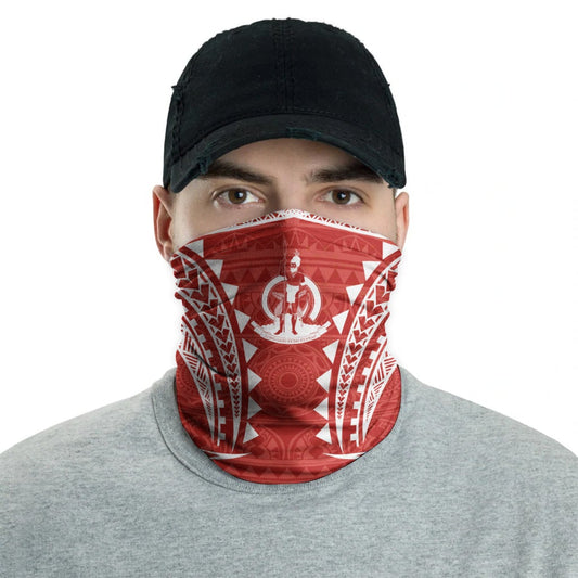 Vanuatu Neck Gaiter - Tribal Pattern Red