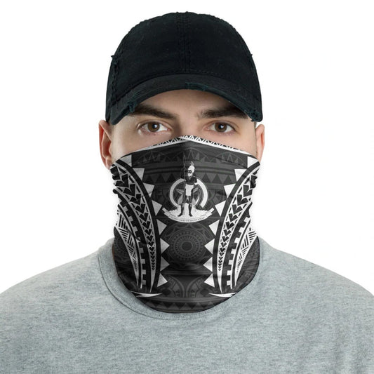Vanuatu Neck Gaiter - Tribal Pattern White