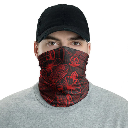 Vanuatu Neck Gaiter - Turtle Hibiscus Red