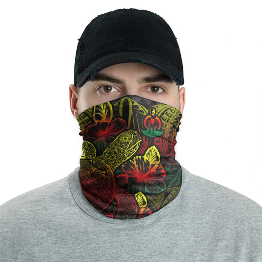 Vanuatu Neck Gaiter - Turtle Hibiscus Reggae