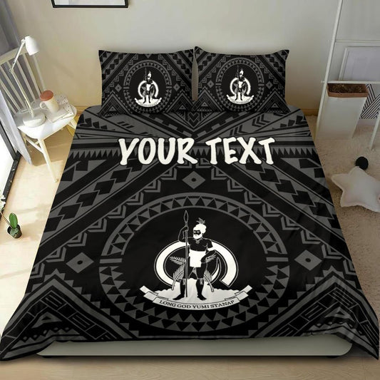 Vanuatu Personalised Bedding Set - Vanuatu Seal With Polynesian Tattoo Style