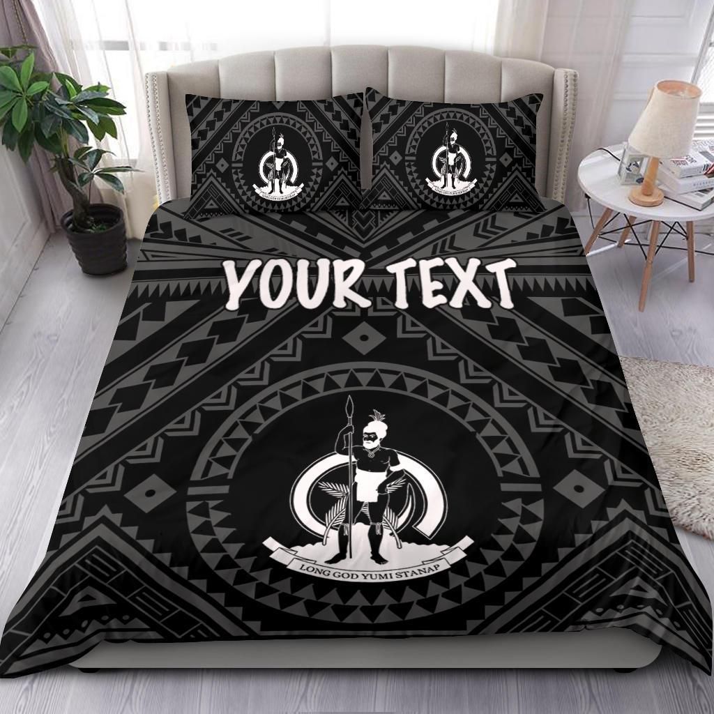 Vanuatu Personalised Bedding Set - Vanuatu Seal With Polynesian Tattoo Style