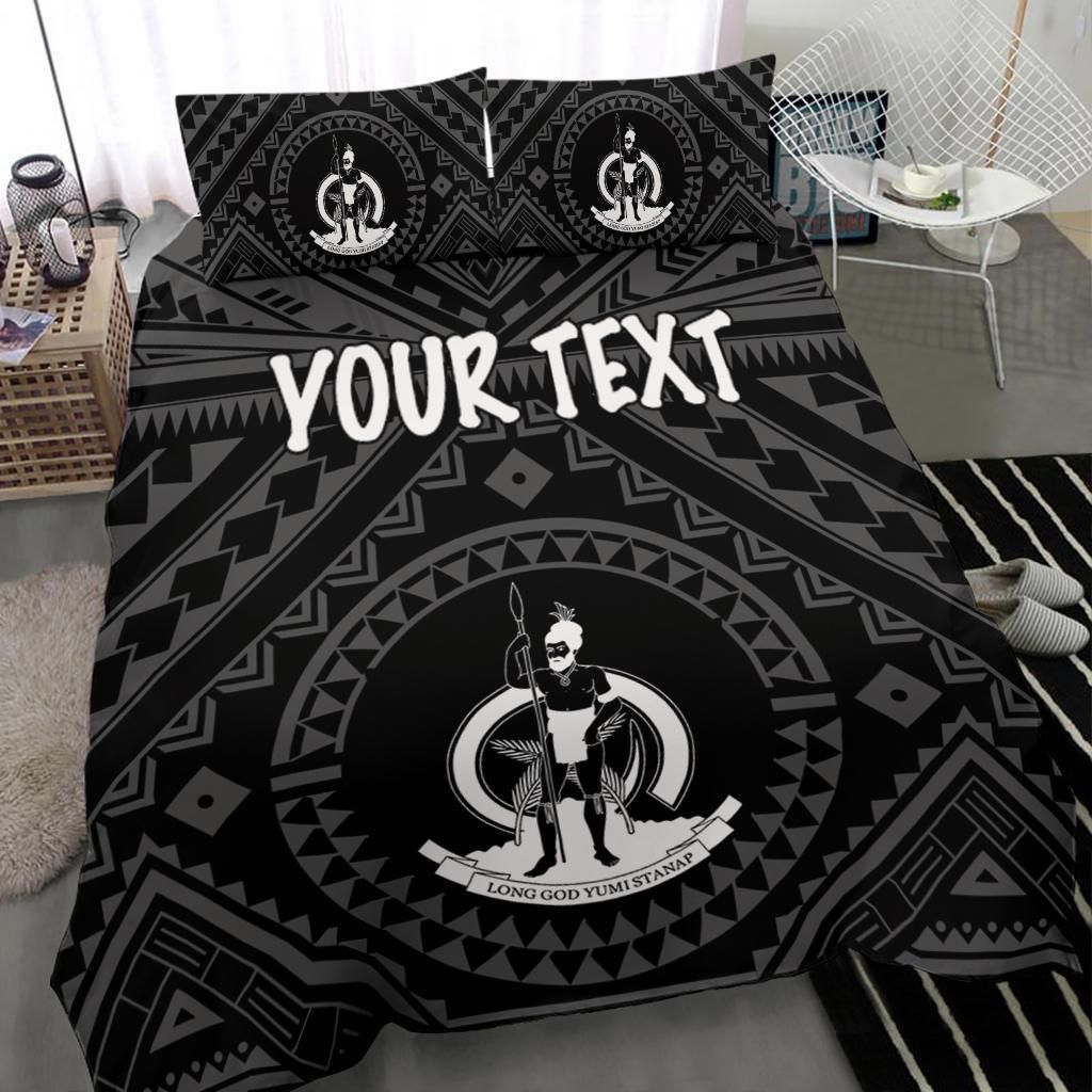 Vanuatu Personalised Bedding Set - Vanuatu Seal With Polynesian Tattoo Style