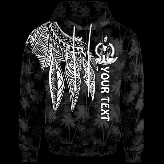Vanuatu Personalised Hoodie - Polynesian Wings (White)