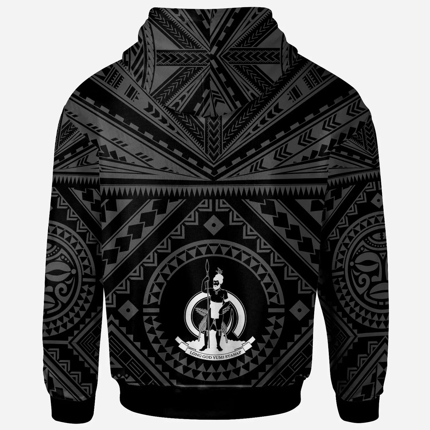 Vanuatu Personalised  Hoodie - Vanuatu Seal With Polynesian Tattoo Style