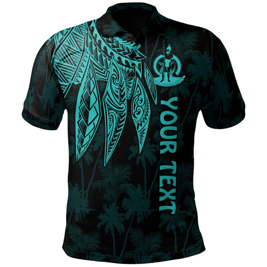 Vanuatu Personalised Polo - Polynesian Wings (Turquoise)