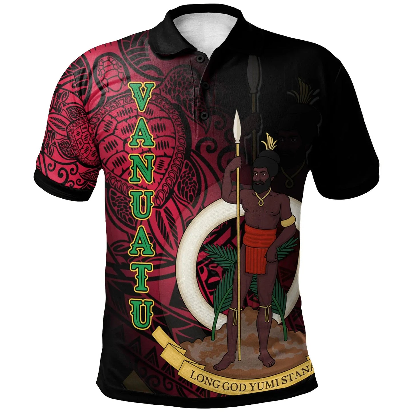 Vanuatu Polo Shirt - Turtle Polynesian Style