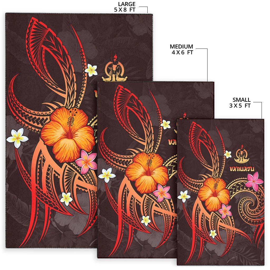 Vanuatu Polynesian Area Rug - Legend of Vanuatu (Red)