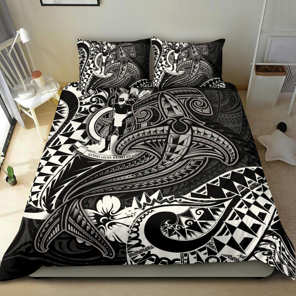 Vanuatu Polynesian Bedding Set -White Shark Polynesian Tattoo