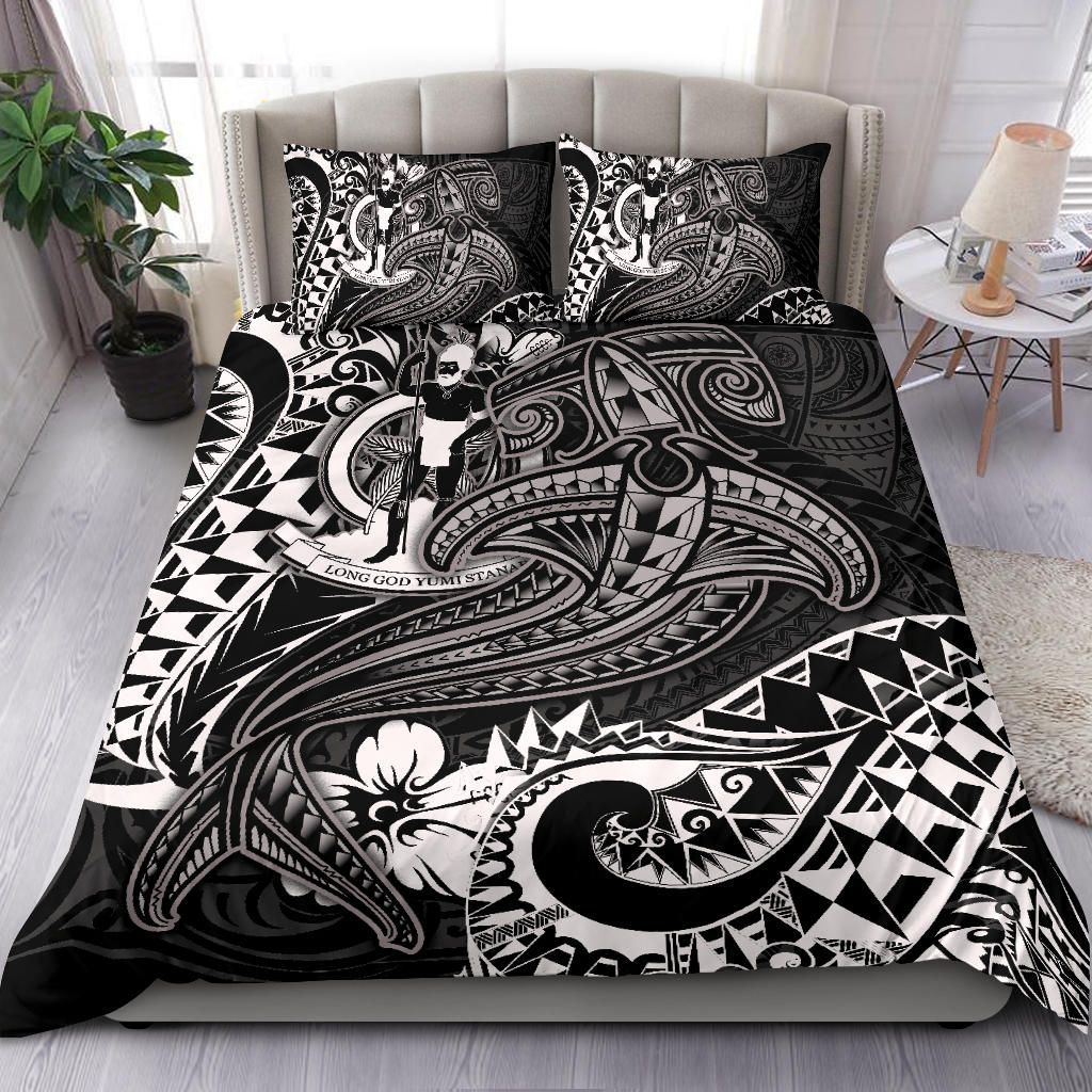 Vanuatu Polynesian Bedding Set -White Shark Polynesian Tattoo