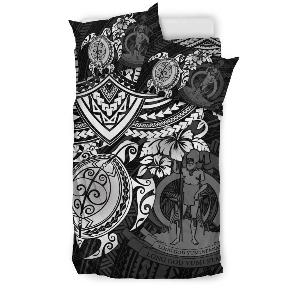 Vanuatu Polynesian Duvet Cover Set - White Turtle