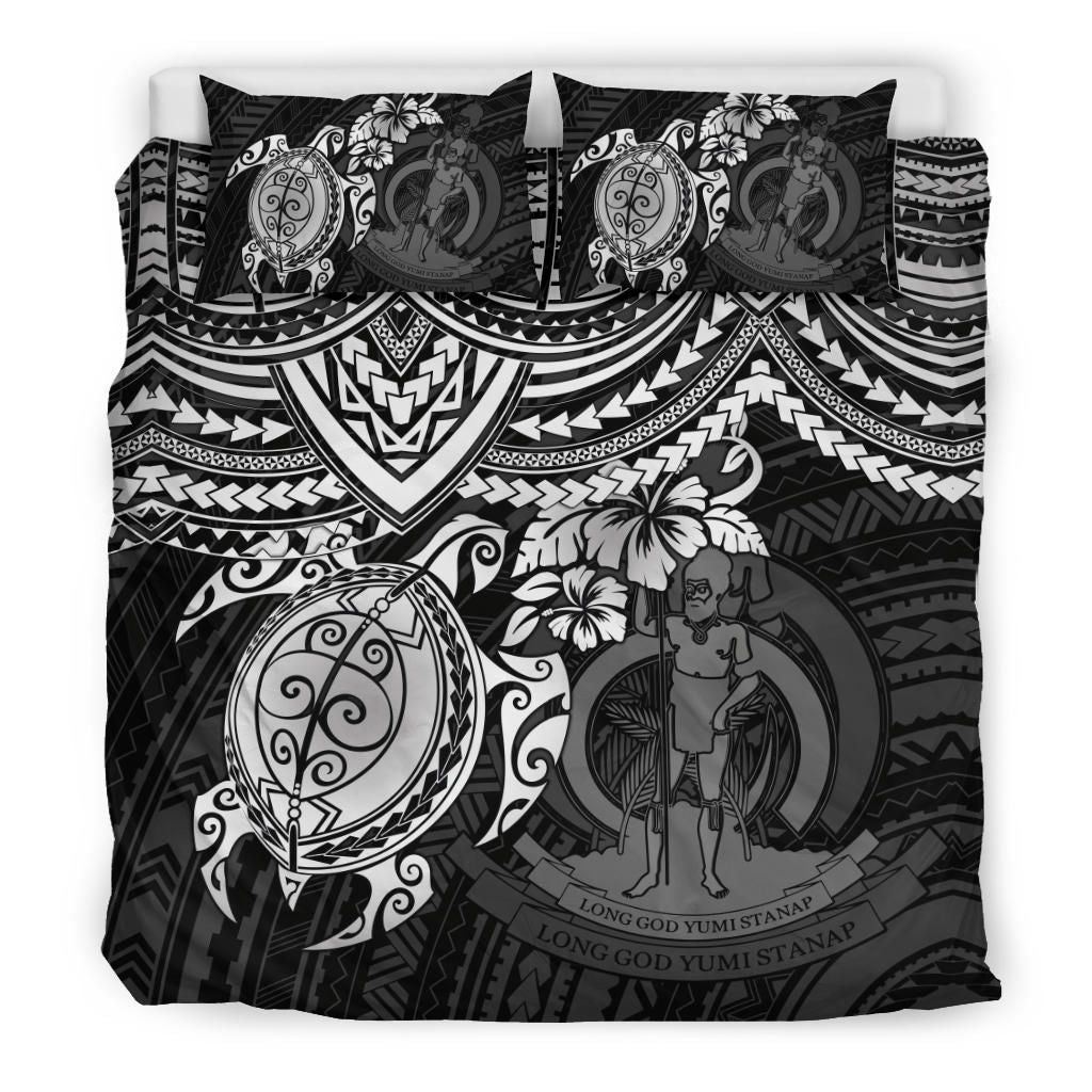 Vanuatu Polynesian Duvet Cover Set - White Turtle