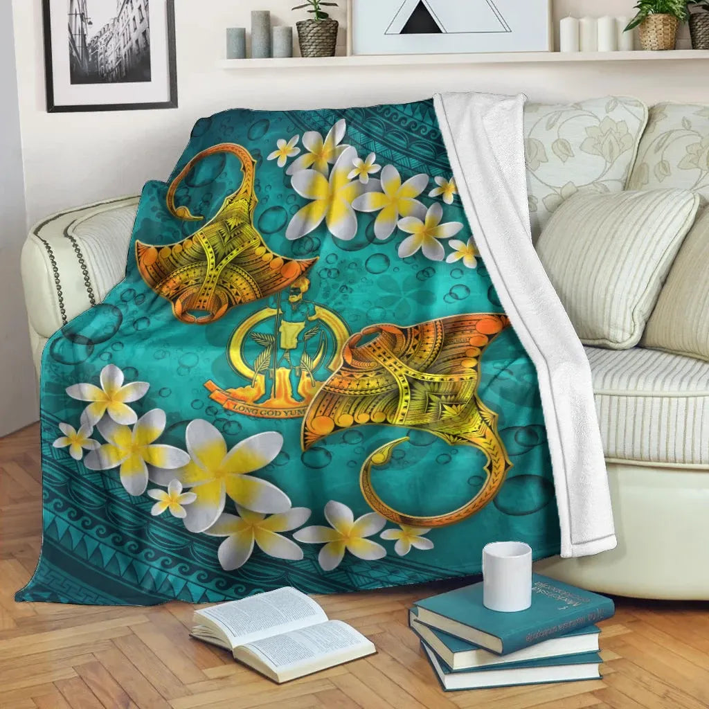 Vanuatu Polynesian Blanket - Manta Ray Ocean