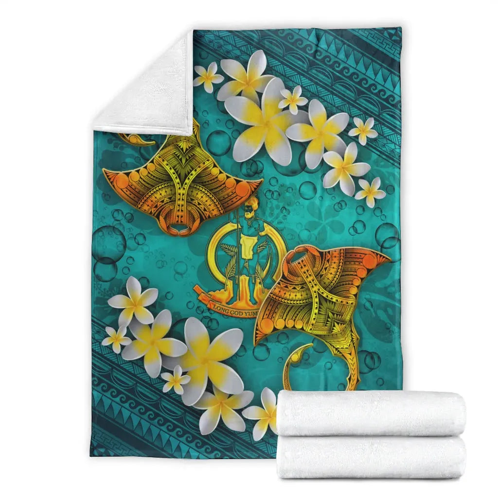 Vanuatu Polynesian Blanket - Manta Ray Ocean