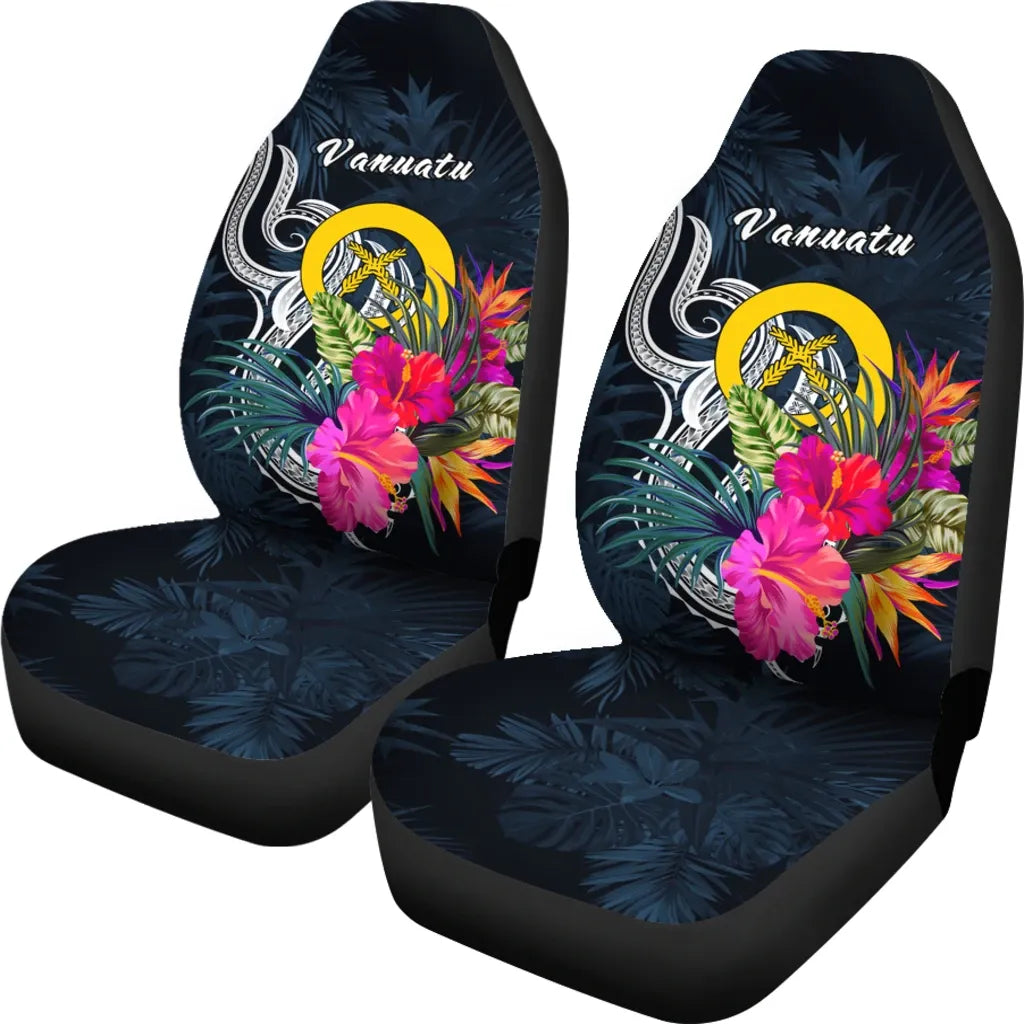 Vanuatu Polynesian Car Seat Covers - Tropical Flower