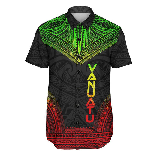 Vanuatu Polynesian Chief Short Sleeve Shirt - Reggae Version