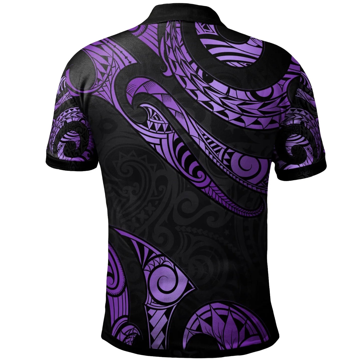Vanuatu Polynesian Custom Personalised Polo Shirt - Poly Tattoo Purple Version