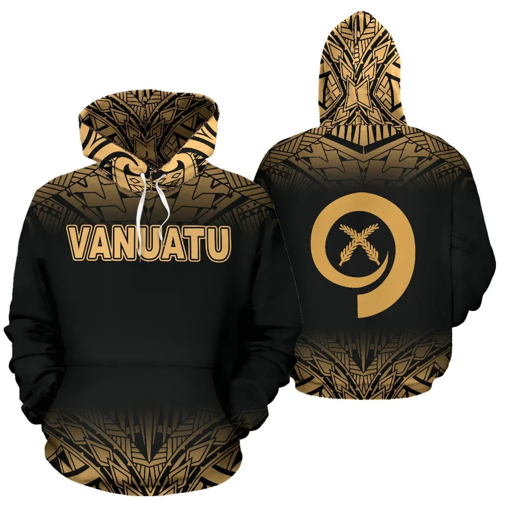 Vanuatu Polynesian Hoodie - Gold Fog