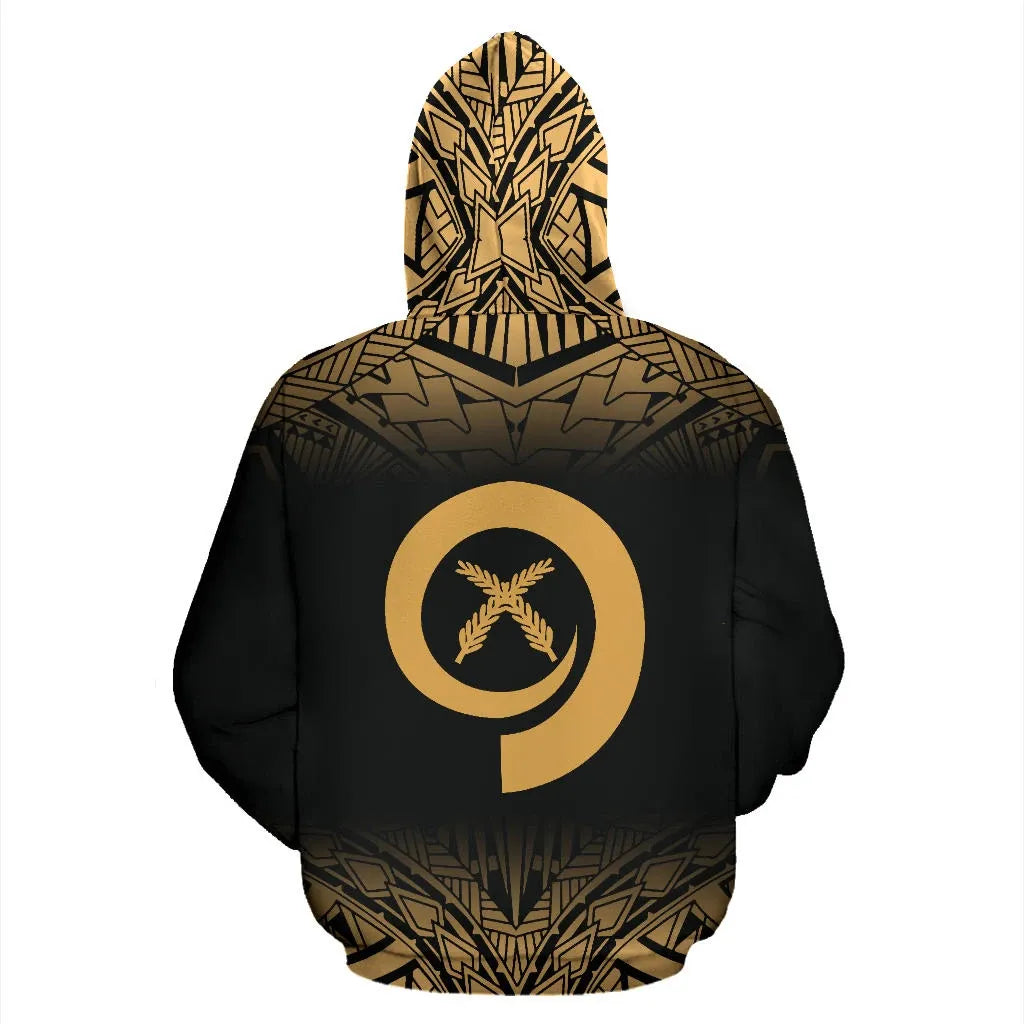 Vanuatu Polynesian Hoodie - Gold Fog
