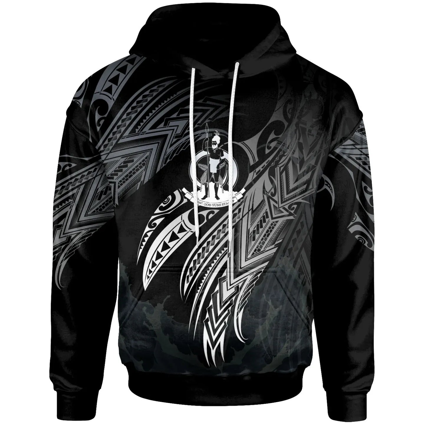 Vanuatu Polynesian Hoodie - Legend White  Version