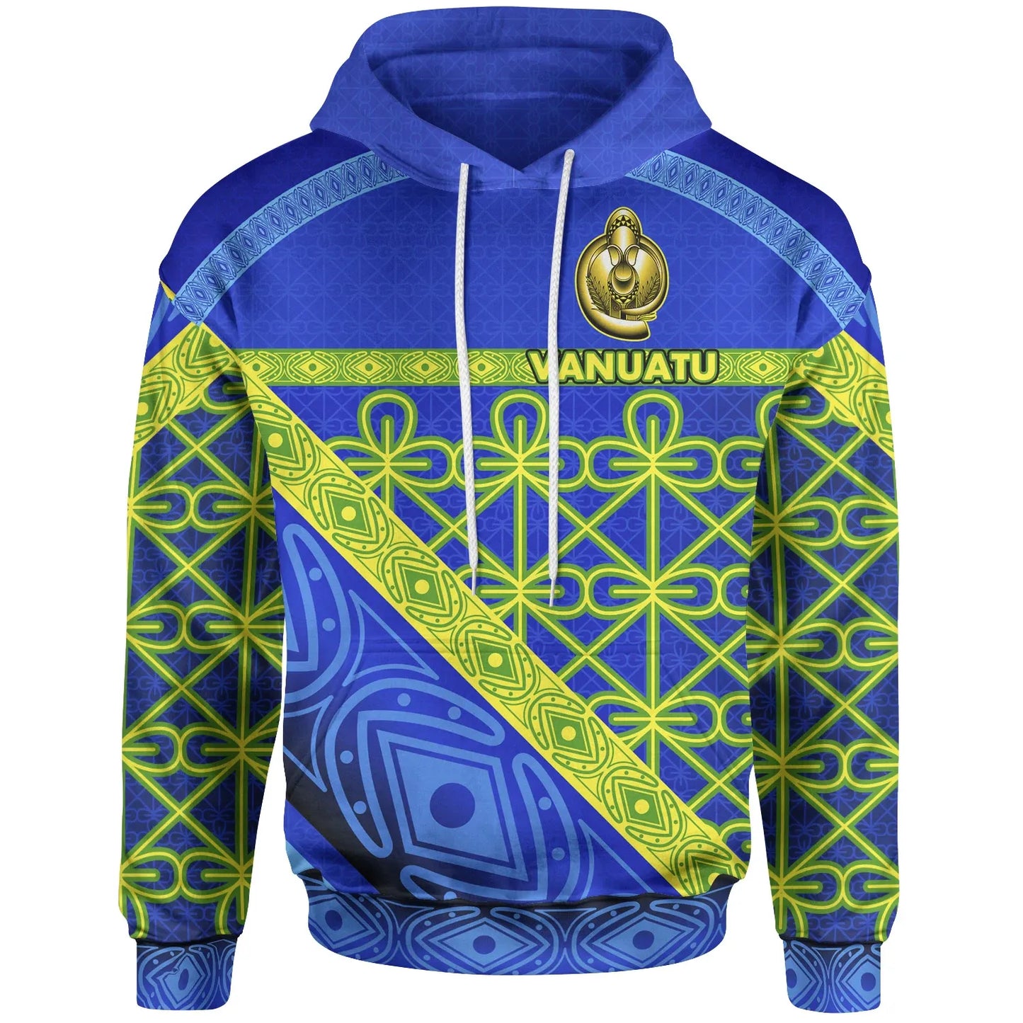 Vanuatu Polynesian Hoodie - Pig's Tusk With Tamtam Statue