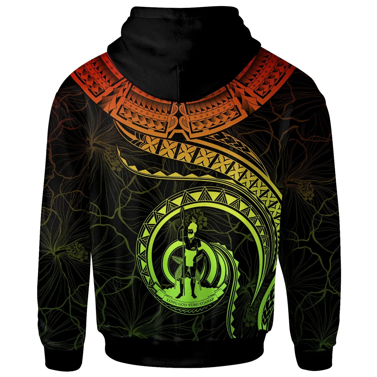 Vanuatu Polynesian Hoodie - Vanuatu Waves (Reggae)